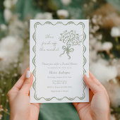 彼女は市場のブライダルシャワーを離れている 招待状