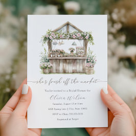 彼女は市場のブライダルシャワーを離れている 招待状