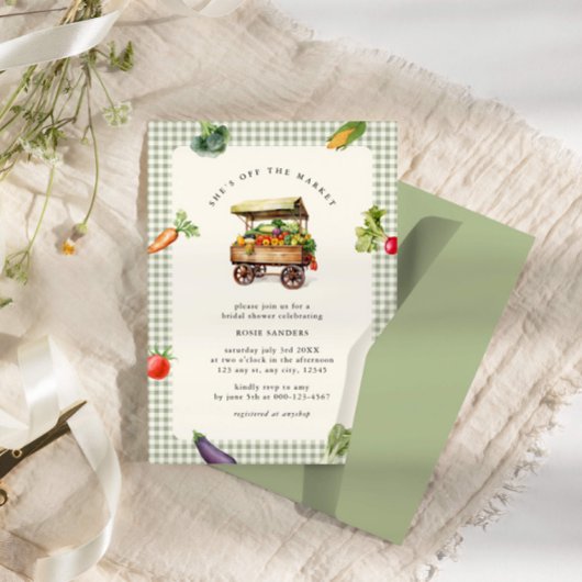 彼女は市場のブライダルシャワーを離れている 招待状