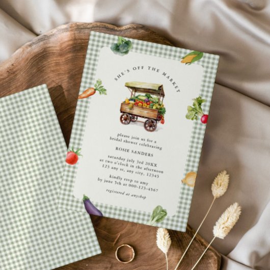 彼女は市場のブライダルシャワーを離れている 招待状