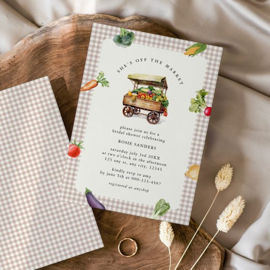 彼女は市場のブライダルシャワーを離れている 招待状
