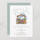 彼女は市場のブライダルシャワーを離れている 招待状