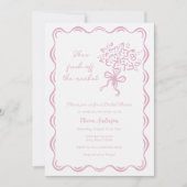 彼女は市場のブライダルシャワーを離れている 招待状 (正面)