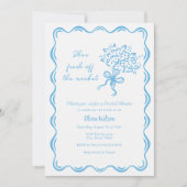 彼女は市場のブライダルシャワーを離れている 招待状 (正面)