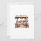 彼女は市場のブライダルシャワーを離れている 招待状 (裏面)