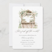 彼女は市場のブライダルシャワーを離れている 招待状 (正面)