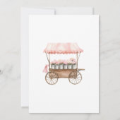 彼女は市場のブライダルシャワーを離れている 招待状 (裏面)