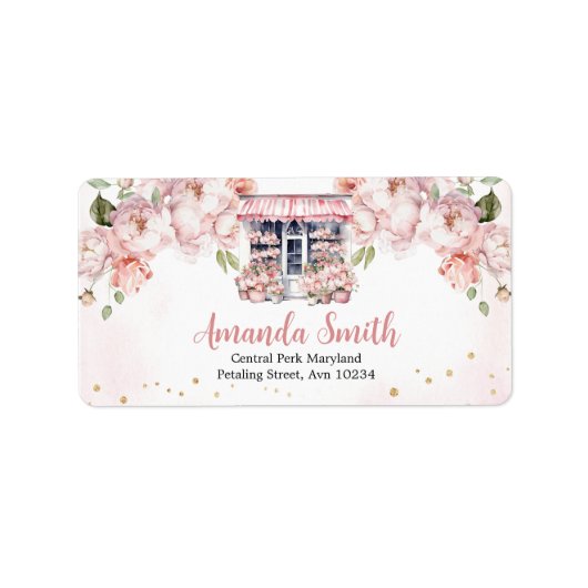 彼女は市場のブライダルシャワーアドレスのレーベルから外れている ラベル (正面)