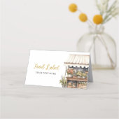 彼女は市場のブライダルシャワー食品のレーベルから外れている 予約カード (裏面)