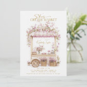 彼女は市場のワイルドフラワーのブライダルシャワー 招待状 (スタンド正面)