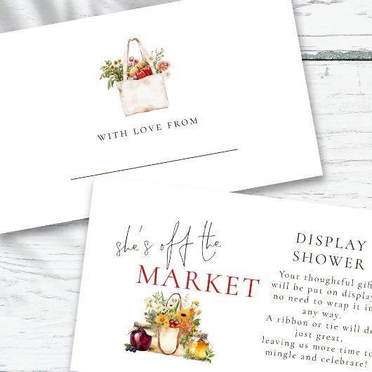 彼女は市場のワイルドフラワーの表示シャワーをオフ エンクロージャーカード