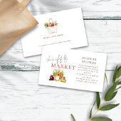 彼女は市場のワイルドフラワーの表示シャワーをオフ エンクロージャーカード