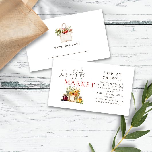 彼女は市場のワイルドフラワーの表示シャワーをオフ エンクロージャーカード