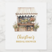 彼女は市場のワインボトルのレーベルから ワインラベル (シングルラベル)