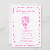 彼女は市場の手から引き出されたブライダルシャワー 招待状 (正面)