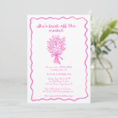 彼女は市場の手から引き出されたブライダルシャワー 招待状 (スタンド正面)