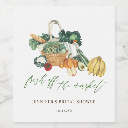 彼女は市場の支持を得たばかりだブライダルシャワー ワインラベル (シングルラベル)