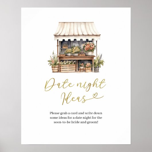 彼女は市場の日付の夜のアイディアゲームサインをオフ ポスター (正面)