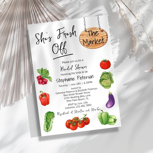 彼女は市場の看板ブライダルシャワーを離れている 招待状