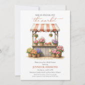 彼女は市場の花から離れている | ブライダルシャワー 招待状 (正面)