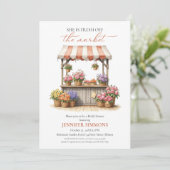彼女は市場の花から離れている | ブライダルシャワー 招待状 (スタンド正面)