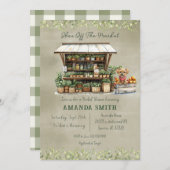 彼女は市場の農場スタンドブライダルシャワーから離れている 招待状 (正面/裏面)