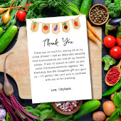 彼女は市場の野菜のブライダルシャワーを離れている サンキューカード