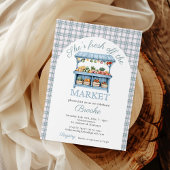 彼女は市場の青いブライダルシャワーから離れている 招待状