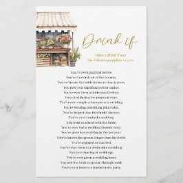 彼女は市場の飲み物のブライダルシャワーゲームをオフもしにしている