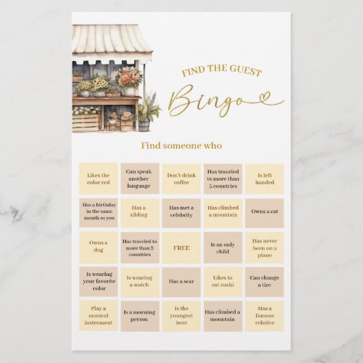 彼女は市場ビンゴゲームカードから外れている (正面)