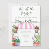 彼女は市場ブライダルシャワー招待状 招待状 (正面)