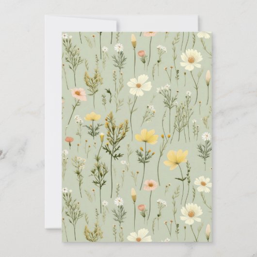 彼女は市場ブライダルシャワー招待状 招待状 (裏面)