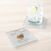 彼女は市場農家市場ブライダルシャワー ガラスコースター (アングル)