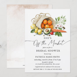 彼女は市場農家市場ブライダルシャワー 招待状