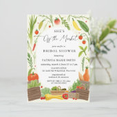 彼女は市場農家市場ブライダルシャワー 招待状 (スタンド正面)