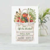 彼女は市場農家市場ブライダルシャワー 招待状 (スタンド正面)