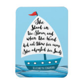 彼女は帆の引用文磁石を調整した マグネット (縦)