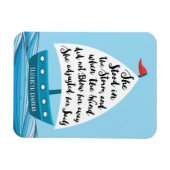 彼女は帆の引用文磁石を調整した マグネット (横)