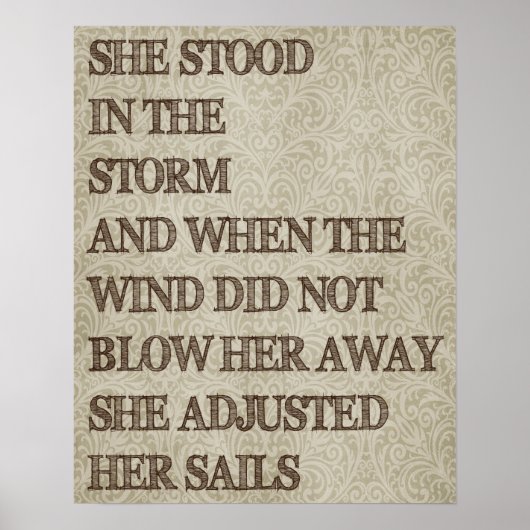 彼女は帆を調整した ポスター (正面)