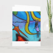 彼女は平和クリスマスカードの夢を見ます シーズンカード (裏面)