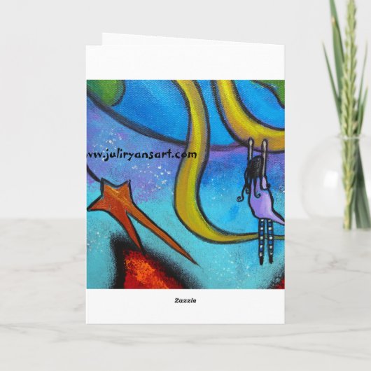 彼女は平和クリスマスカードの夢を見ます シーズンカード (裏面)