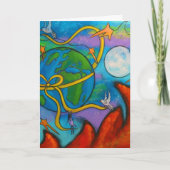 彼女は平和クリスマスカードの夢を見ます シーズンカード (正面)