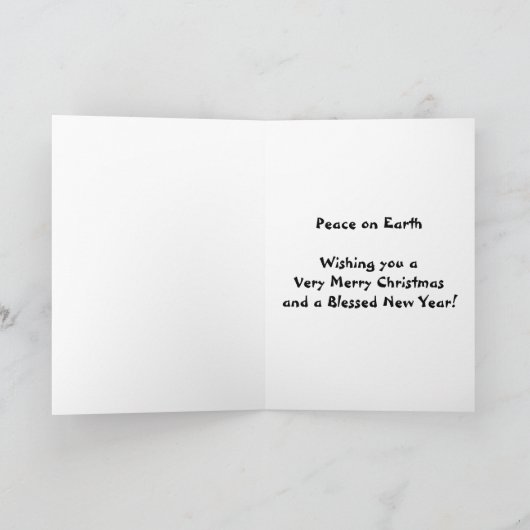 彼女は平和クリスマスカードの夢を見ます シーズンカード (内部)