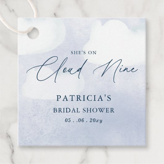 彼女は幸せの絶頂にいる 花嫁のシャワー フェイバータグ (正面)