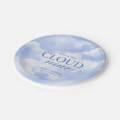 彼女は幸せの雲の上にいる ブライダルシャワー ペーパープレート (アングル)