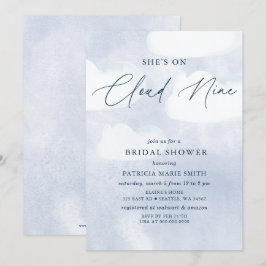 彼女は幸せの雲の上にいる ブライダルシャワー 招待状