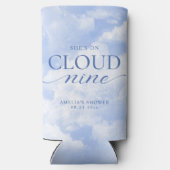 彼女は幸せの雲の上にいる ブルー ブライダルシャワー スリム缶クーラー (裏面)