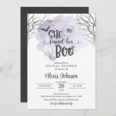 彼女は幽霊(Purp)でブーブライダルシャワーを見つけた 招待状 (正面/裏面)