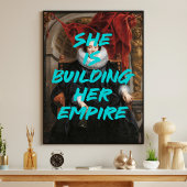 彼女は建物ルネサンス絵を描スの引用文ウォール ポスター