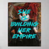 彼女は建物ルネサンス絵を描スの引用文ウォール ポスター (正面)